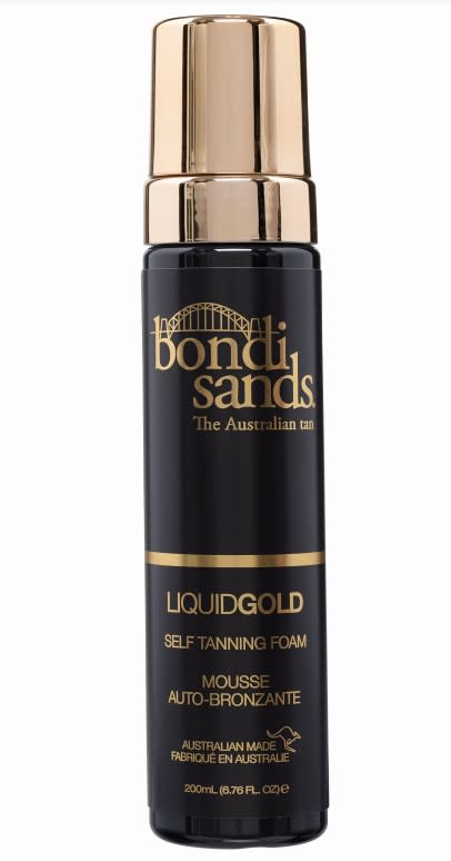 bondi sands Liquid Gold Self Tan Foam. (Image via bondi sands)