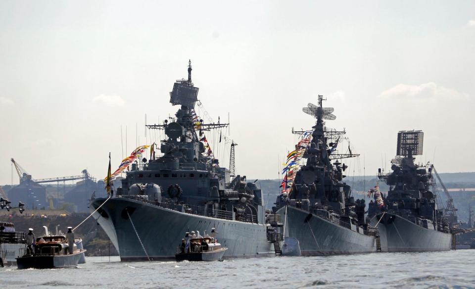 Russia Navy Day Parade Warships