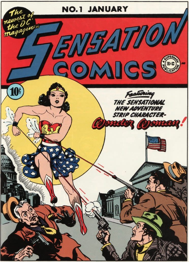 Wonder Woman auf dem Cover der Sensation Comics im Januar 1942. (Bild: DC Comics)