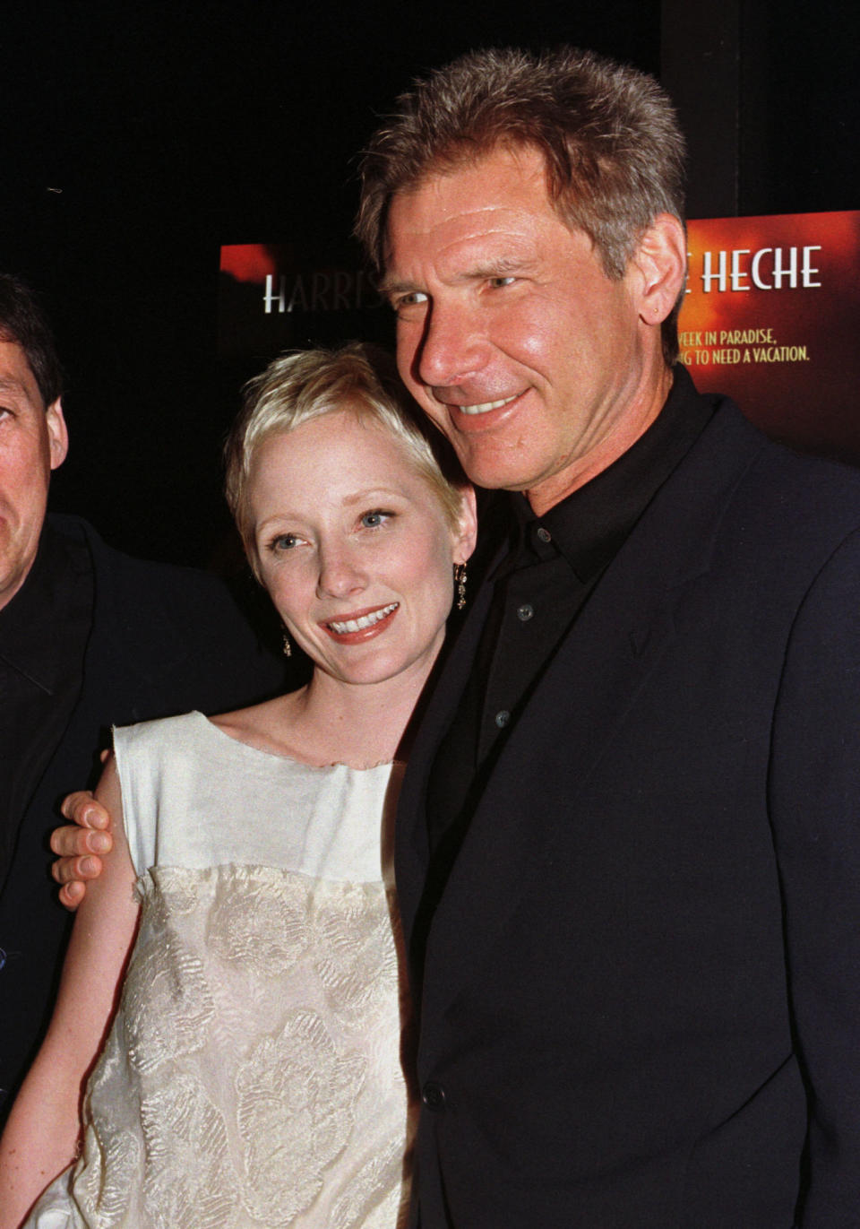 Actor Harrison Ford and actress Anne Heche, stars of the new romantic adventure film 