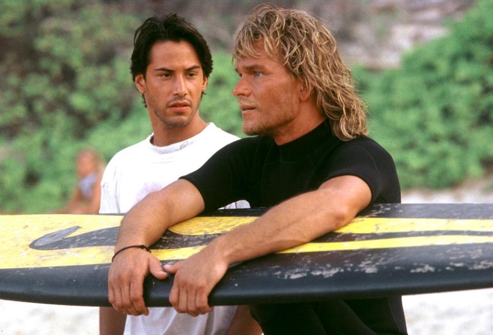 Reeves and Patrick Swayze in Bigelow’s ‘Point Break’ (Richard Foreman/20th Century Fox/Kobal/Shutterstock)