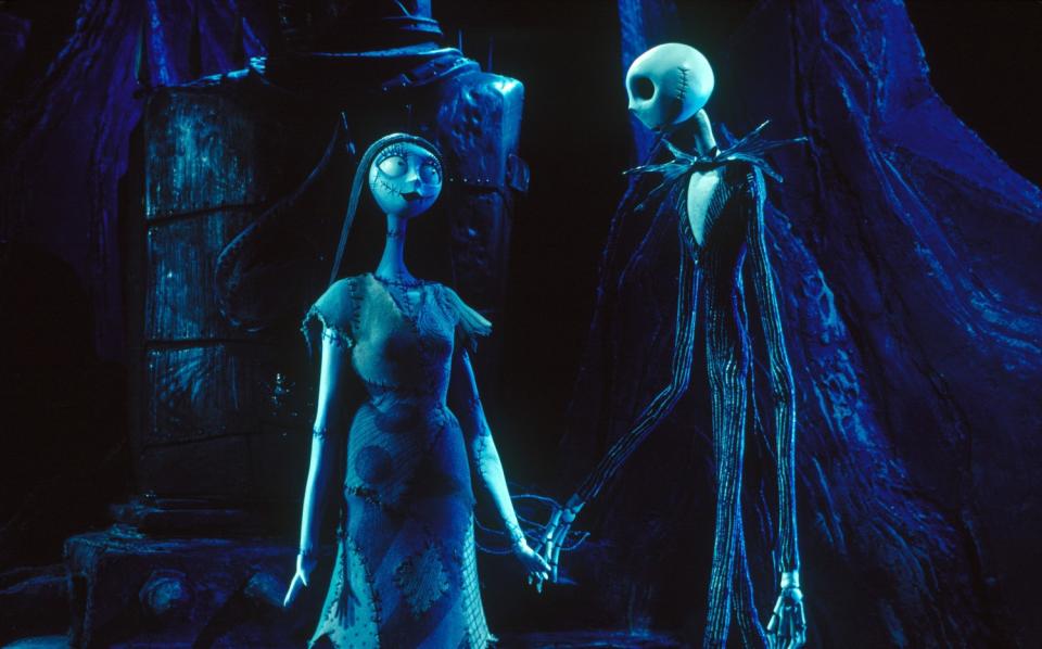 Sally and Jack in 'The Nightmare Before Christmas'