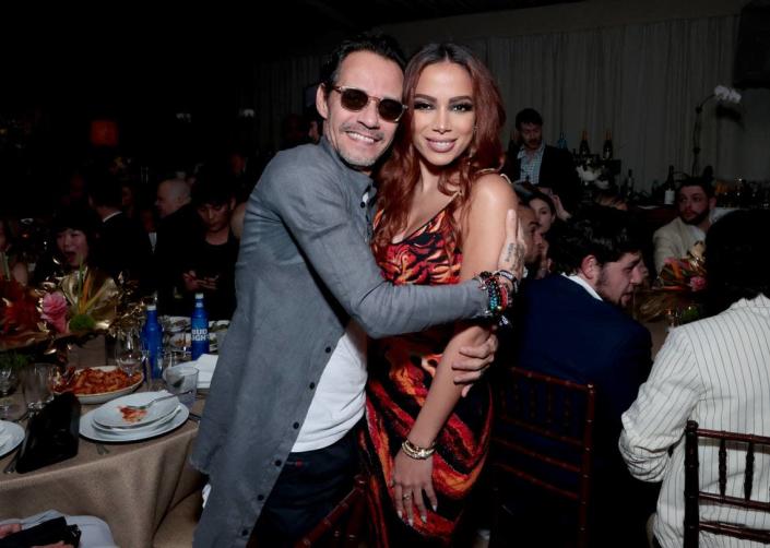 MIAMI BEACH, FLORIDA - DECEMBER 01: Marc Anthony and Anitta attend CORE Miami: a special evening hosted by Sean Penn to benefit CORE&#x002019;s Crisis Response Programs in Latin America, Haiti, and Brazil at Soho Beach House on December 01, 2021 in Miami Beach, Florida. (Photo by Cindy Ord/Getty Images for CORE)
