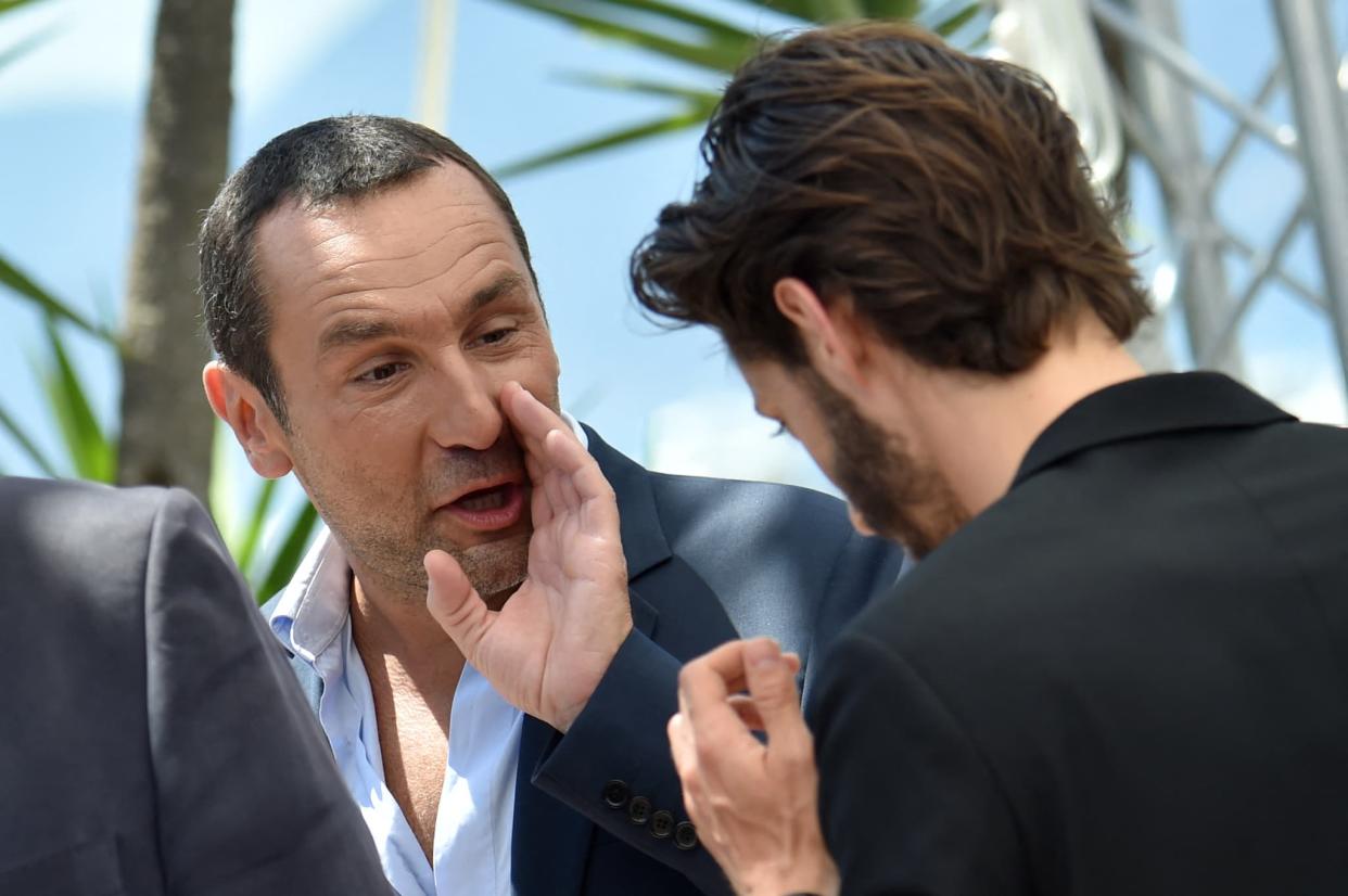 Gilles Lellouche et Pierre Niney au festival de Cannes en 2015 - Bertrand Langlois - AFP