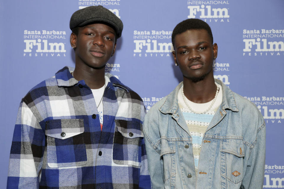SANTA BARBARA, CALIFORNIA - FEBRUARY 10: (L-R) Seydou Sarr and Moustapha Fall attend a screening of "Io Capitano" during the 39th Annual Santa Barbara International Film Festival at Metro 4 Theatres on February 10, 2024 in Santa Barbara, California. (Photo by Rebecca Sapp/Getty Images for SBIFF)