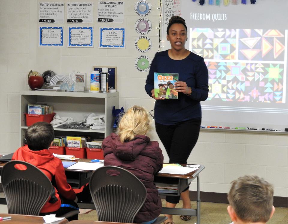 Brittany Mbray of Warsaw recently spoke to students to Coshocton Elementary School and Sacred Heart Catholic School for Black History Month. "A lot of the community doesn't really teach Black children how amazing their history is. It doesn't start at slavery and it didn't end at slavery," she said.