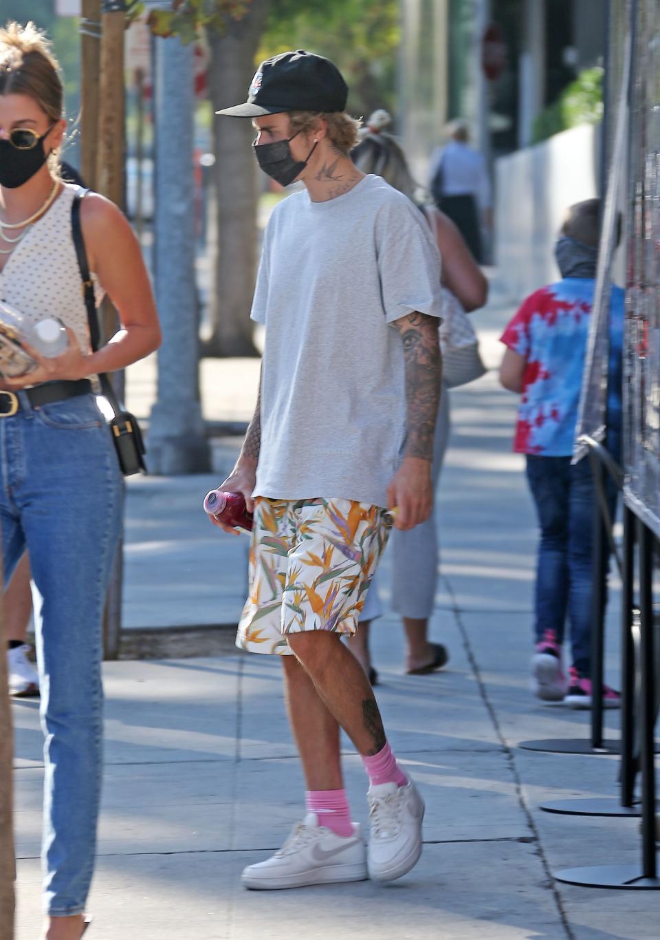 Justin Bieber in Los Angeles, October 13, 2020.