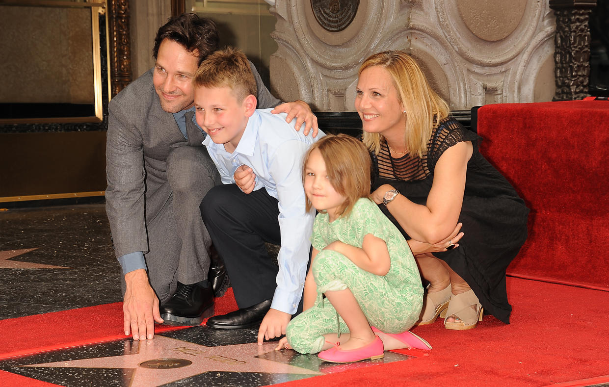 Paul Rudd honored with a Star on the Hollywood Walk of Fame. (Frank Trapper / Corbis via Getty Images)