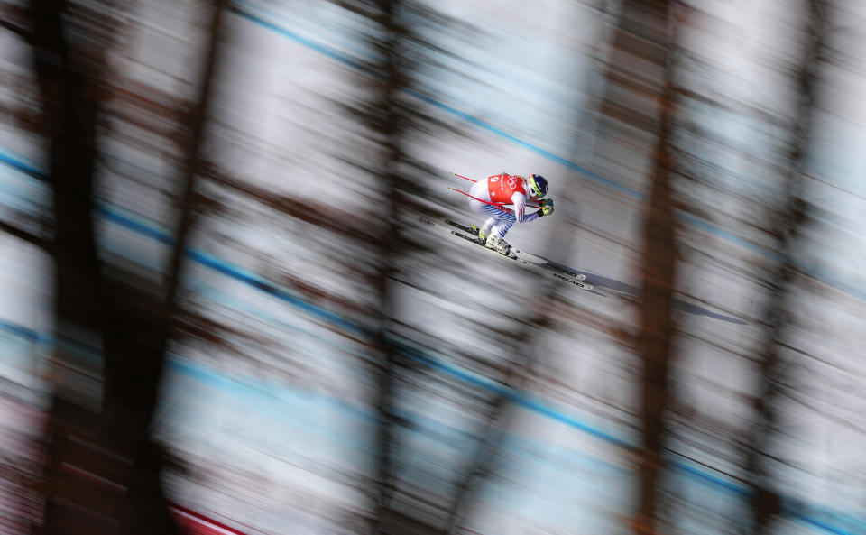 <p>Lindsey Vonn of the United States makes a run during Alpine Skiing Ladies’ Downhill Training on day 10 of the PyeongChang 2018 Winter Olympic Games at Jeongseon Alpine Centre on February 19, 2018 in Pyeongchang-gun, South Korea. (Photo by Tom Pennington/Getty Images) </p>