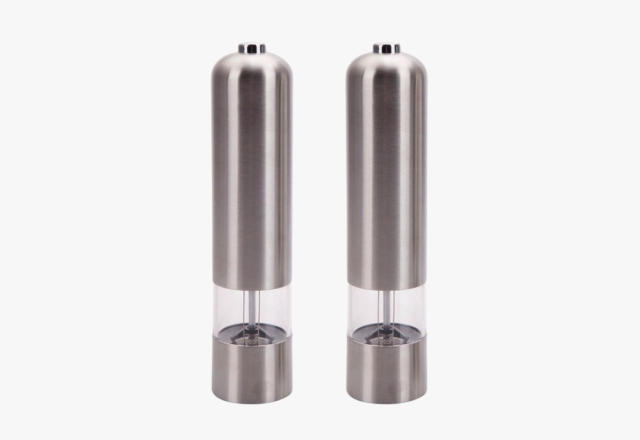 Trudeau Battery Salt and Pepper Mill Stainless Steel - Yahoo Shopping