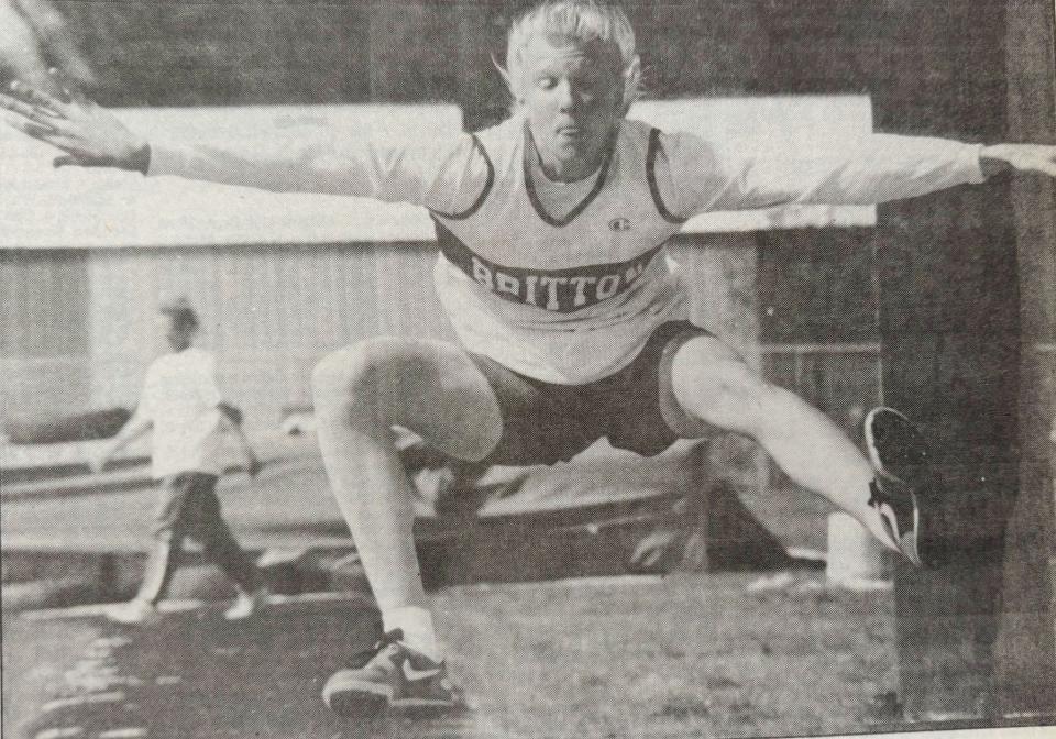 Allison Peters of Britton won four events, including the girls' triple jump, during the 1993 Northeast Conference track and field meet in Milbank.