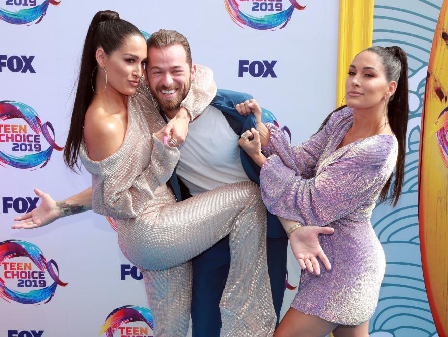 Nikki Bella, Artem Chigvintsev Flaunt PDA in Red Carpet Debut: Pics