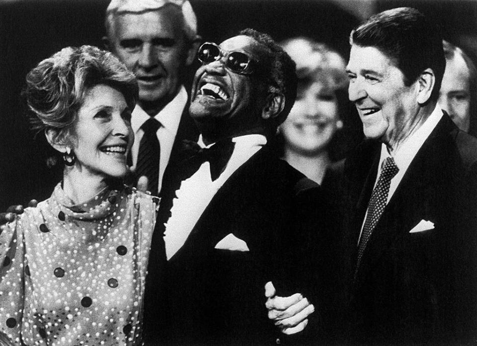 Nancy Reagan, Ray Charles, and Ronald Reagan
