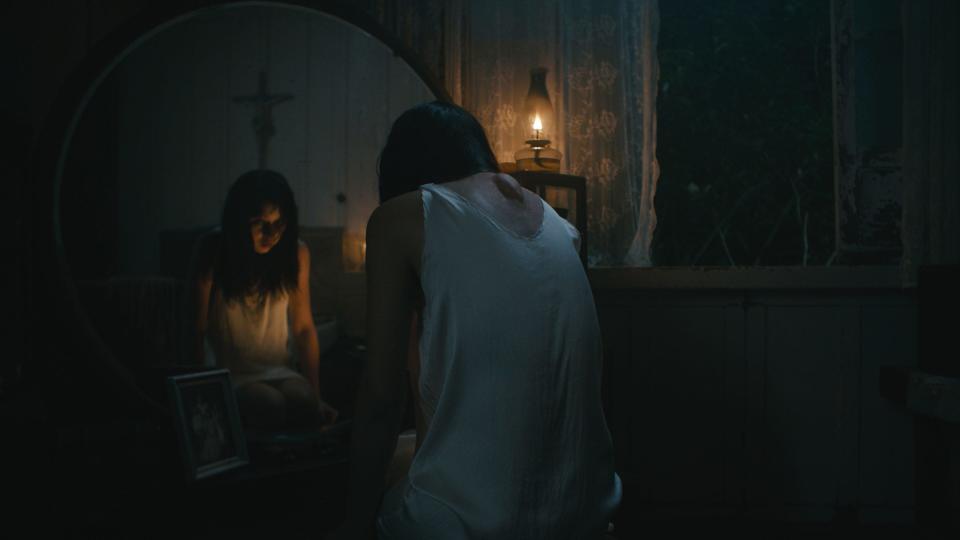 Beauty Gonzalez stars as a mother possessed by a flesh-eating fairy in World War II-era Philippines in the horror film "In My Mother's Skin."