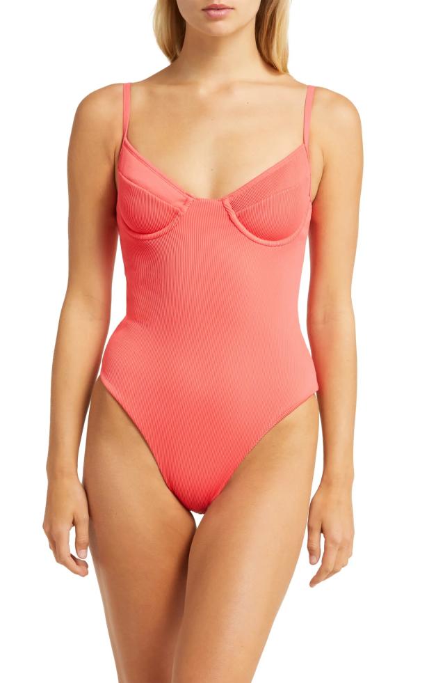 Smoothing Thin Strap Cheeky One Piece