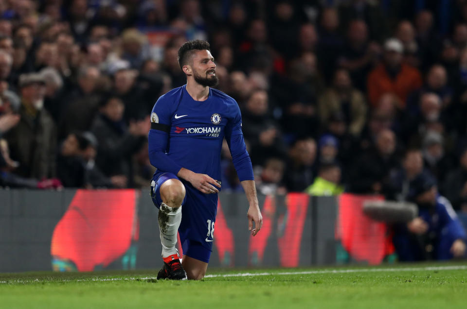 Olivier Giroud has yet to score for Chelsea in the Premier League