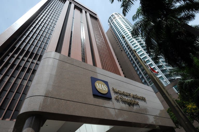 A view of the Monetary Authority of Singapore (MAS) building, pictured on April 14, 2009. MAS expressed concern on Tuesday at the growing mountain of household debt and surging property prices, saying they posed significant risks to the country's financial system