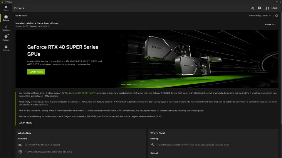 Image of the NVIDIA App