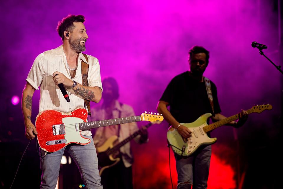 Old Dominion performs during the ACM Lifting Lives event at Top Golf in The Colony, Texas., Wednesday, May 15, 2024.