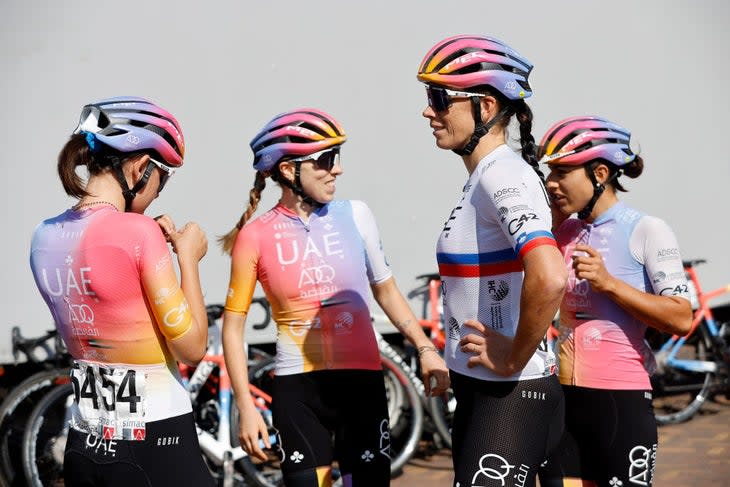UAE Team ADQ at the Simac Ladies Tour