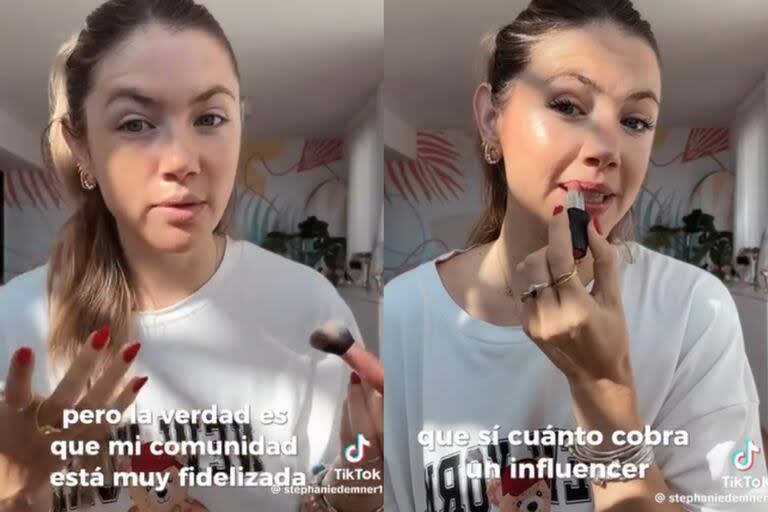 Demner también contó que una vez le ofrecieron 4 millones de pesos por unas historias, no obstante rechazó la propuesta (Foto: Captura de video / TikTok @stephaniedemner1)