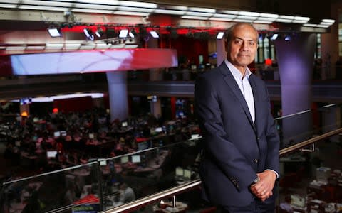 George Alagiah, photographed at Broadcasting House in central London after recovering from stage four bowel cancer - Credit: Clara Molden for The Telegraph 