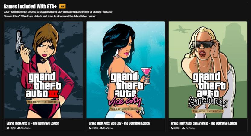 Rockstar ahora ofrece juegos por medio de GTA+