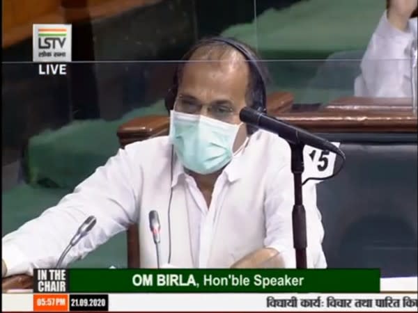 Congress MP Adhir Ranjan Chowdhury speaking in the Lok Sabha on Monday. 