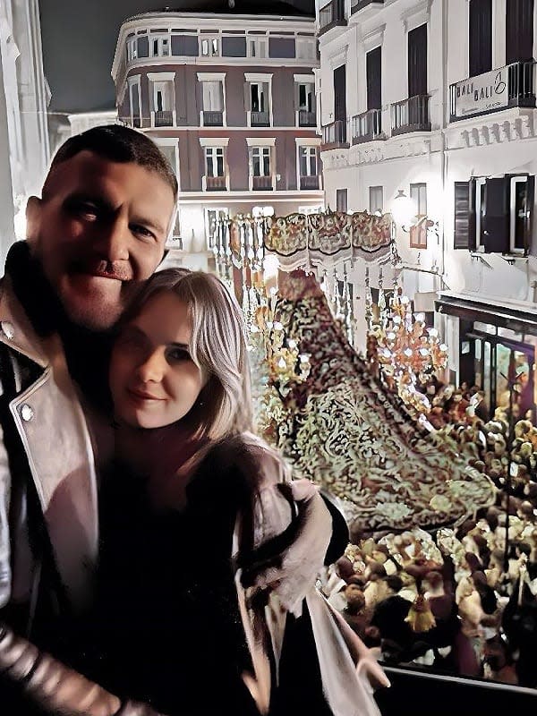 Stella del Carmen y Antonio Banderas en la Semana Santa 