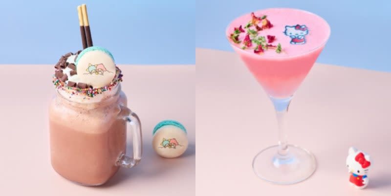 hello kitty and little twin stars - cafe drinks