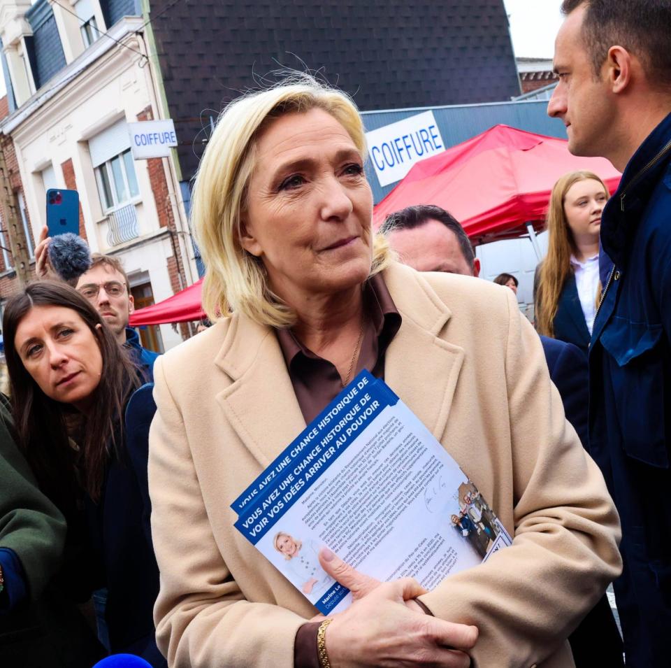 French far-right Rassemblement National (RN) party leader Marine Le Pen