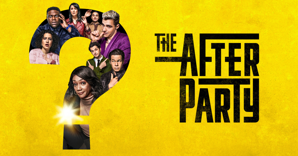 Promo poster for series, The Afterparty. 