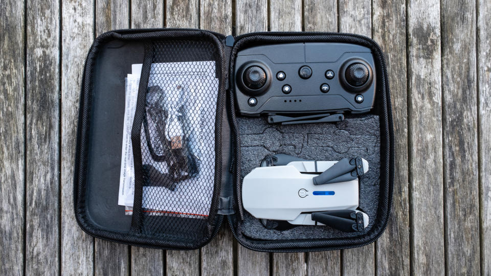 Cheap 4K drone inside case with accessories