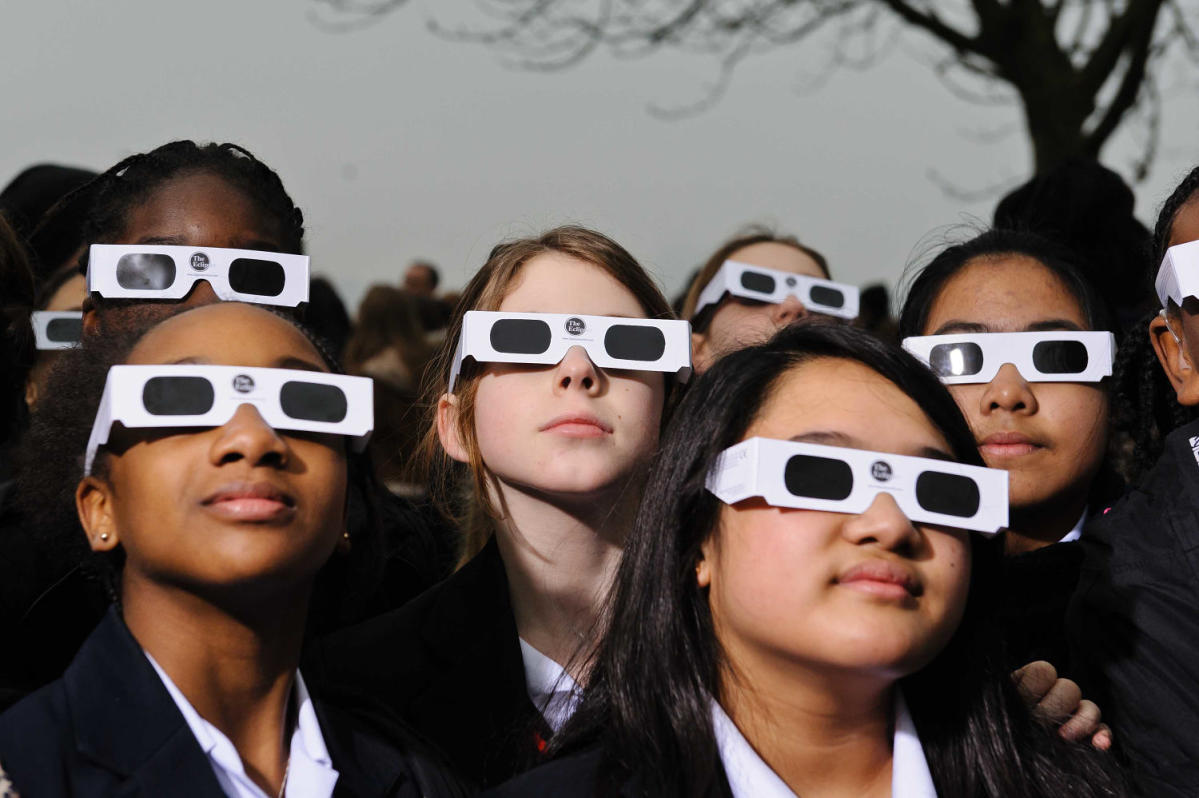 Why are some schools closing for the solar eclipse in April?