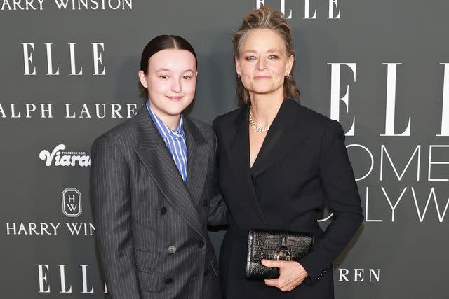 <p>Kayla Oaddams/FilmMagic</p> Bella Ramsey and Jodie Foster