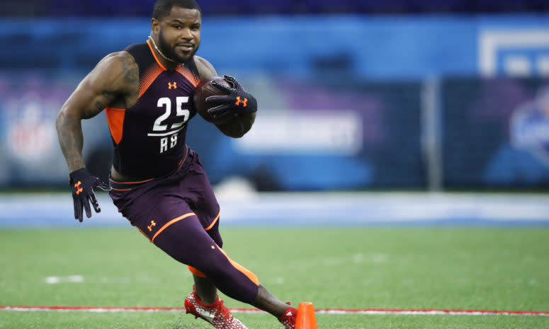 former ohio state running back mike weber at the combine