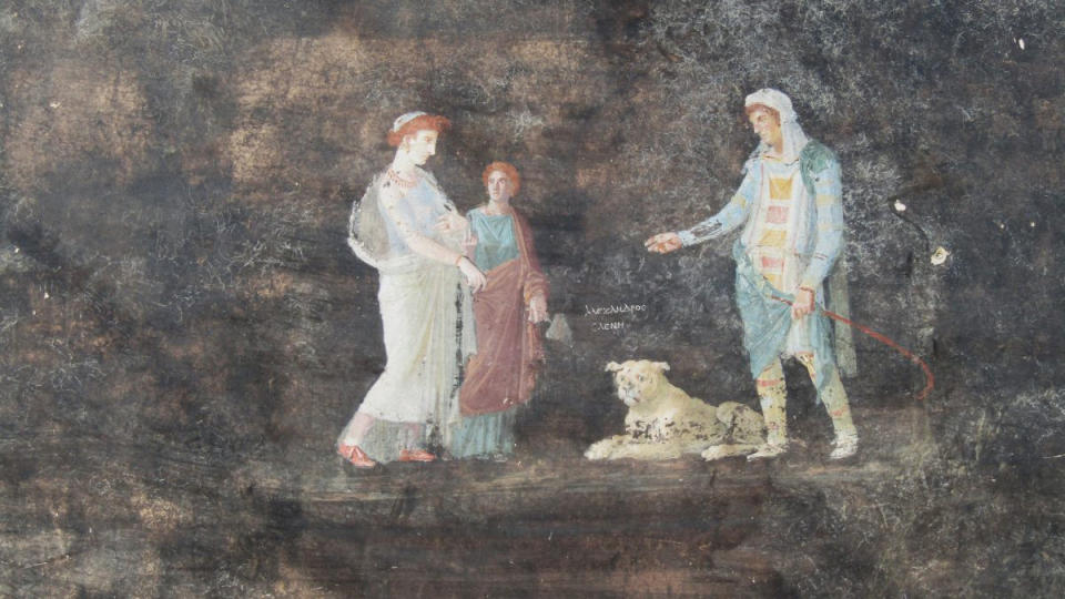 A closer look at one of the frescoes