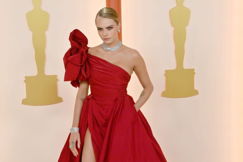 Cara Delevingne attends the Academy Awards in March. File Photo by Jim Ruymen/UPI