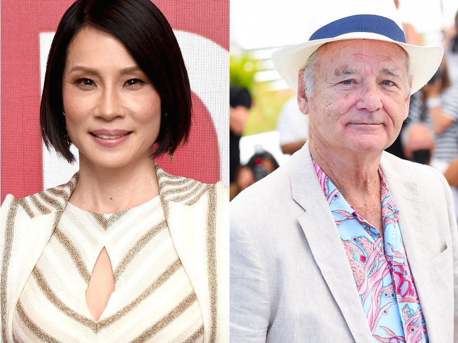 Lucy Liu and Bill Murray side-by-side