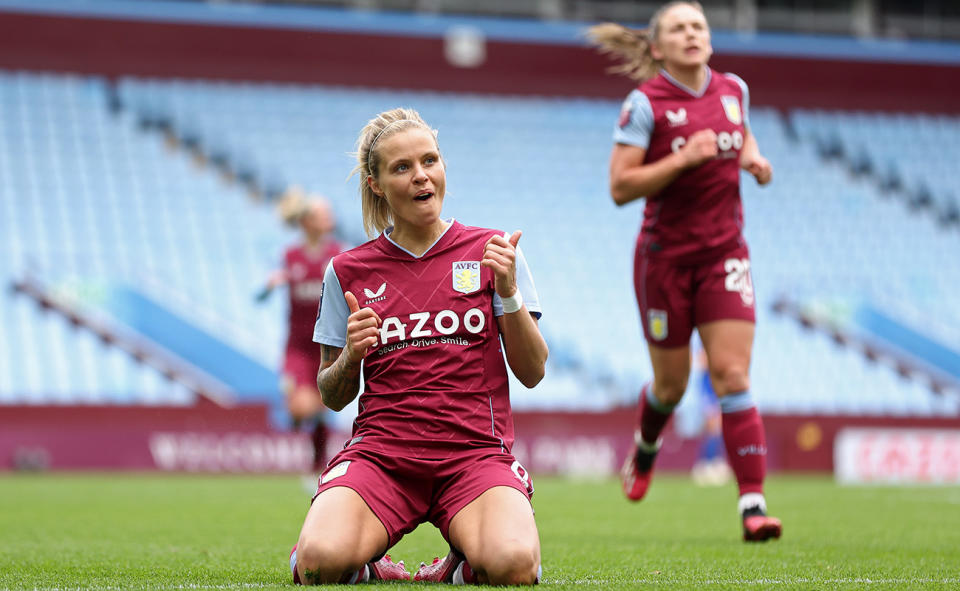 Rachel Daly, pictured here in action for Aston Villa in the Women's Super League.