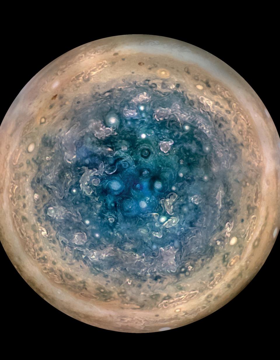 jupiter pole clouds storm juno nasa jpl 17 051