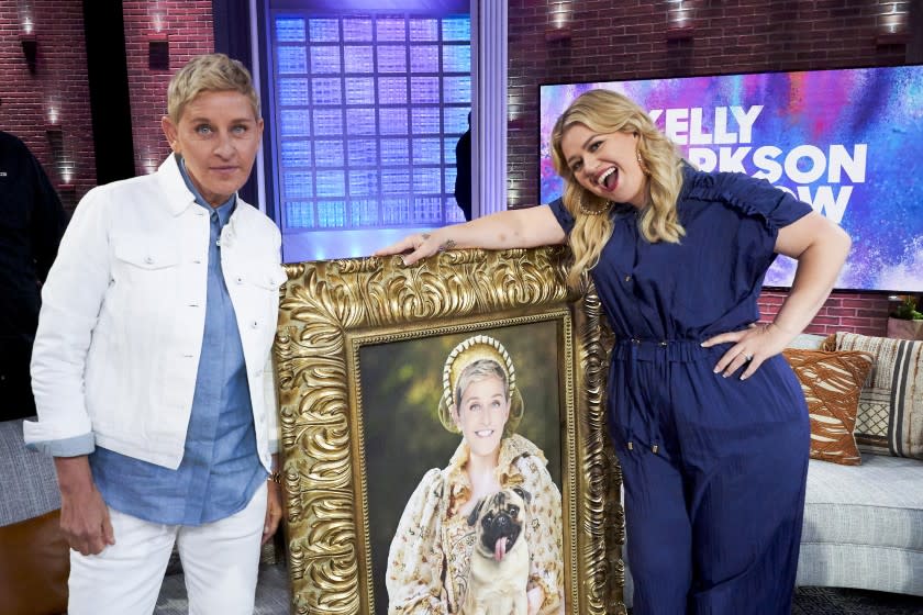 Ellen DeGeneres and Kelly Clarkson on "The Kelly Clarkson Show"