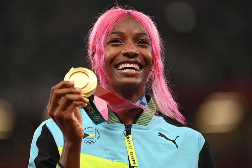 Gold medallist Bahamas's Shaunae Miller-Uibo