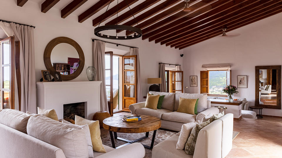 The lounge area inside the Sa Punta de S’Aguila villa. - Credit: Virgin Limited Edition