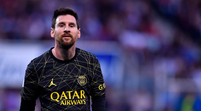 Lionel Messi during PSG's Ligue 1 game against Auxerre in May 2021.