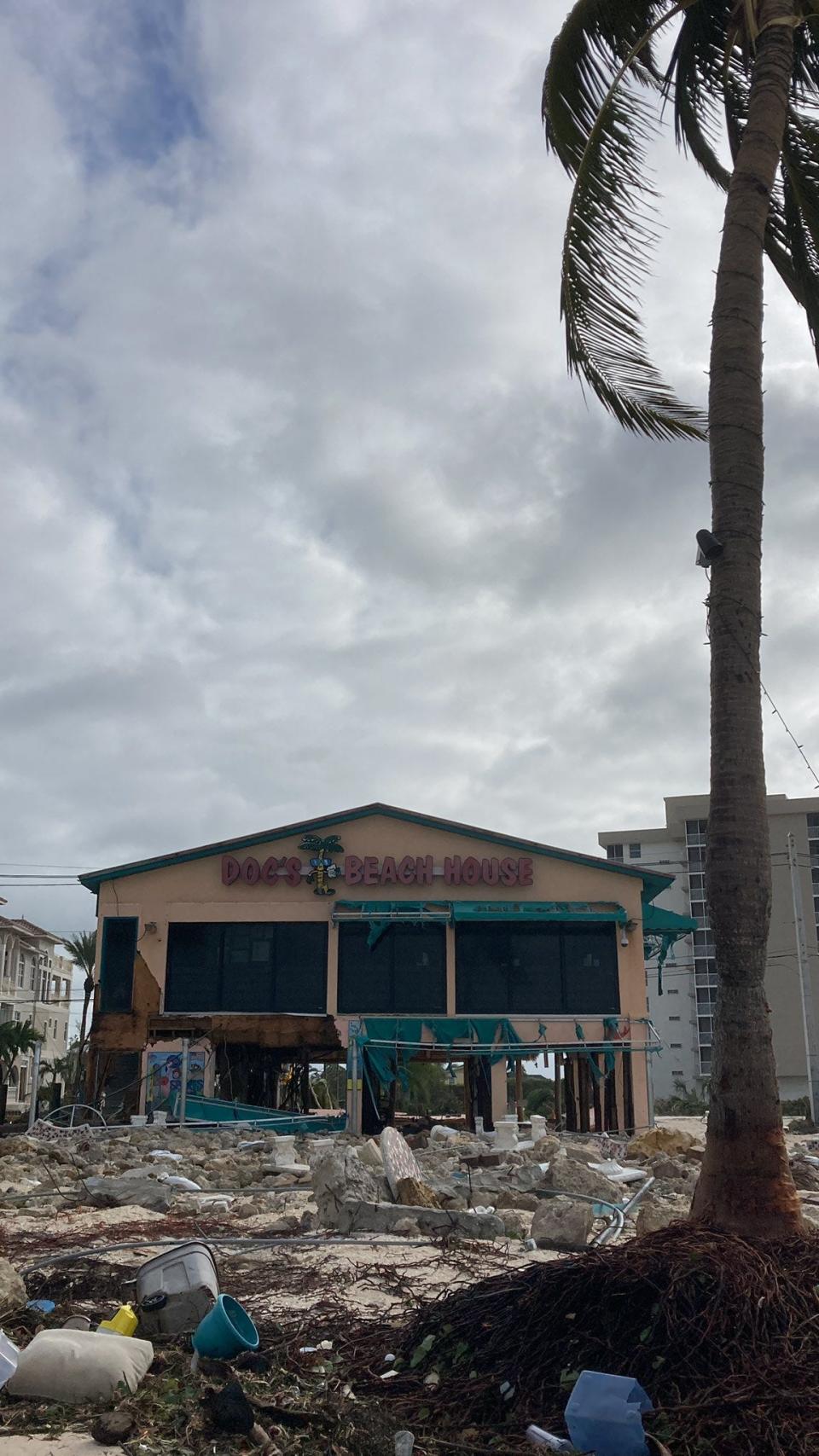 The walls on Docs Beach House caved when the walls came back out. Charlie Cibula, the owner’s son said his father has owned it since 1987. “We’ll get it back up and running,” he said Thursday, Sept. 29.