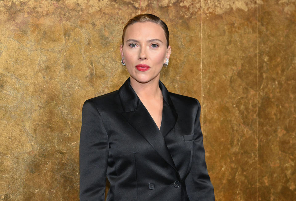 Scarlett Johansson arrives for The Albies at the New York Public Library in September 2023. (Angela Weiss / AFP via Getty Images file)