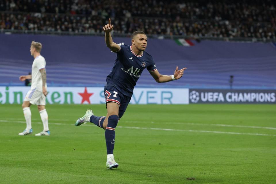 Kylian Mbappe against Real Madrid (Getty Images)