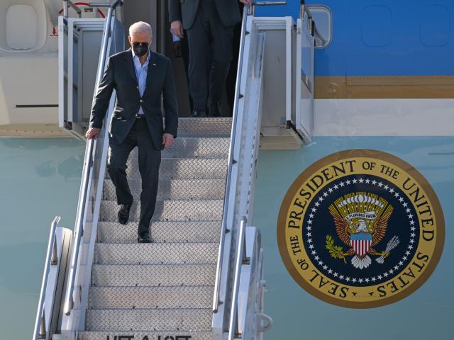 Air Force One landed at the airport for the first time in March 2022.