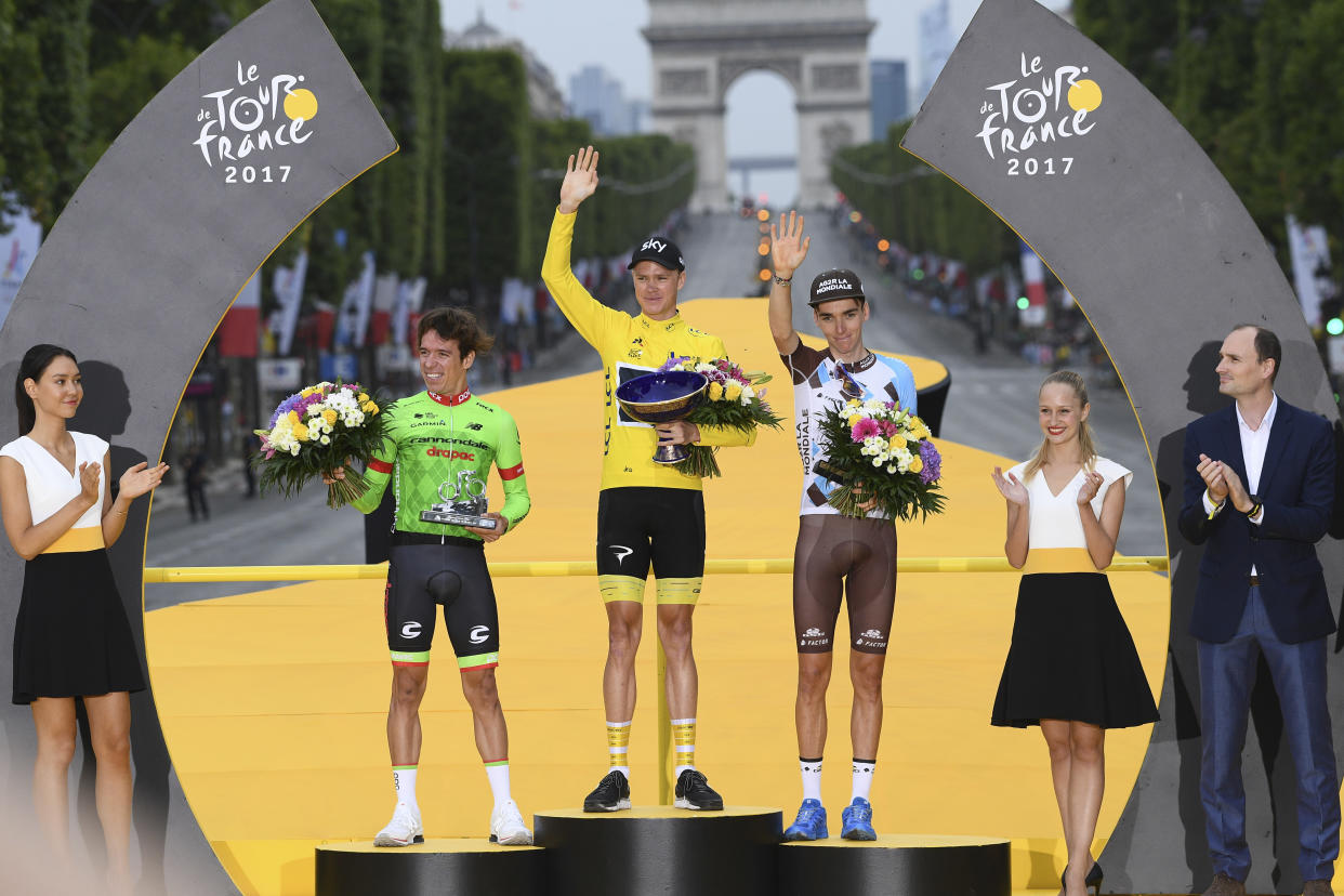 El podio del Tour de Francia de 2017. / Foto: Franck Faugere, Pool via AP